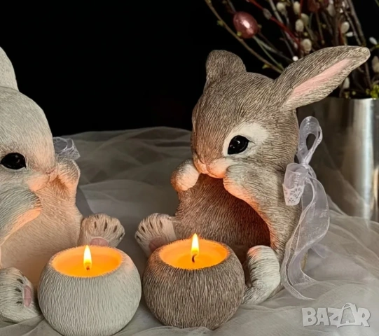 Молд кашпа свещник заек, две части , снимка 4 - Форми - 53039725