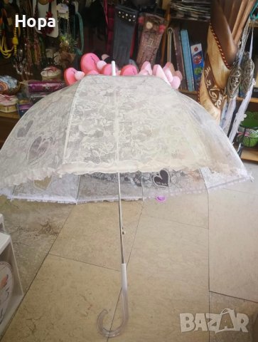 Бял силиконов чадър, снимка 2 - Други - 44462837