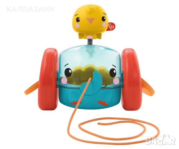 Играчка за дърпане Fisher Price, слонче Mattel GTK14, снимка 2 - Коли, камиони, мотори, писти - 47776515