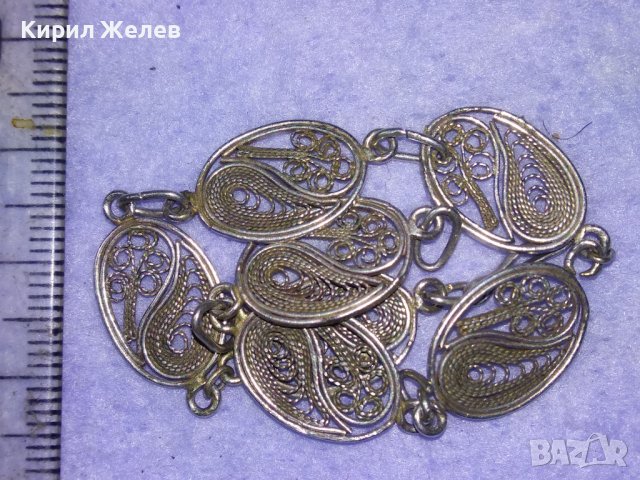 СТАРИННА ФИЛИГРАННА СРЕБЪРНА РЕТРО ГРИВНА ВИСОКА ПРОБА СРЕБРО РЪЧНА МАЙСТОРСКА ИЗРАБОТКА 39908, снимка 5 - Антикварни и старинни предмети - 42612194