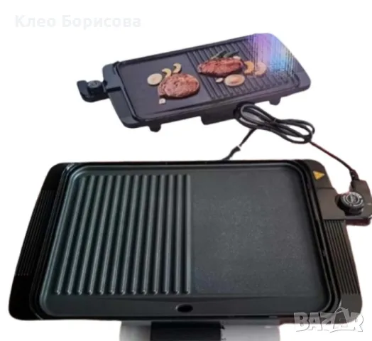 Скара Rosberg, 2000W, плоча с 2 зони на печене, Незалепващо покритие, Черен, снимка 4 - Тостери - 49196900