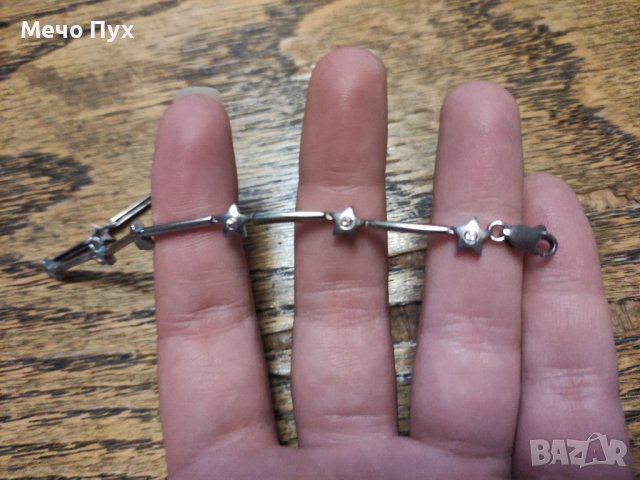 Сребърна полутвърда гривна (89), снимка 3 - Гривни - 39479005