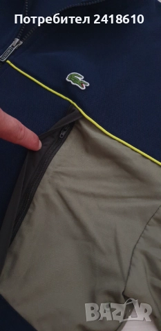 Lacoste Full Zip Pique Cotton Loose Fit Mens Size M НОВО! ОРИГИНАЛ! Мъжко Горнище с цял Цип!, снимка 11 - Спортни дрехи, екипи - 51706542