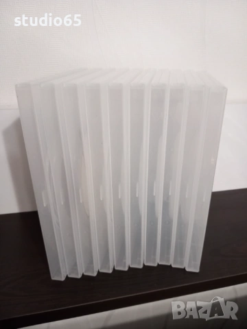 DVD кутии единични (14 мм) - чисто нови, висококачествени прозрачни в комплект от 10 броя.