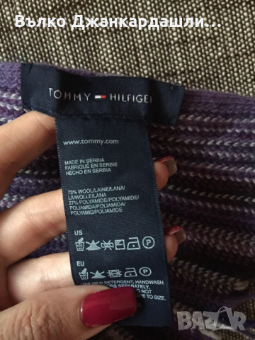 Зимен шал вълна Tommy Hilfiger, снимка 9 - Шалове - 53231213