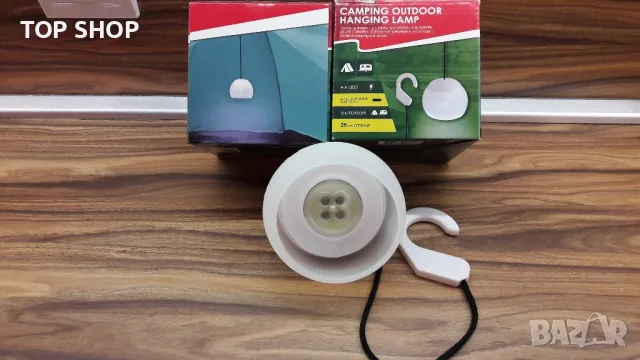 Къмпинг LED лампа с въже за закачане, снимка 4 - Къмпинг осветление - 48647789