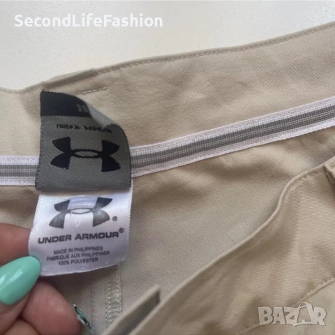 Мъжки голф шорти Under Armor размер 38 бежови спортни , снимка 3 - Къси панталони - 53219519