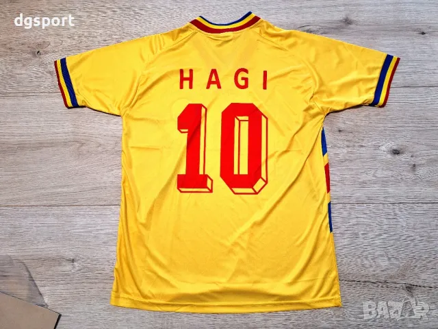 Футболна фланелка на Георге Хаджи Румъния ретро модел САЩ94!!!