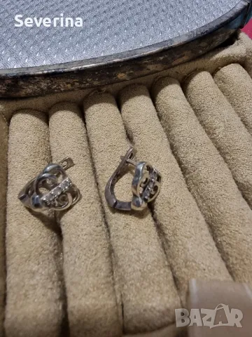 Нежни пеперуди с цирконий, снимка 4 - Обеци - 49039428