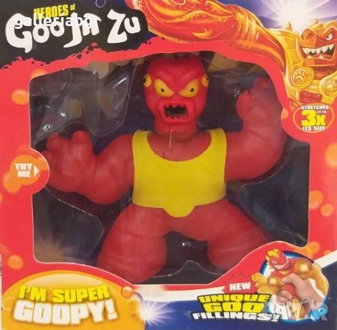 Goo Jit Zu: гумена, разтягаща фигурка на герой - Monster Flex