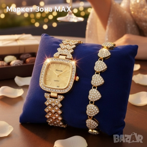 Елегантен дамски часовник с гривна – решение за подарък и ежедневен блясък