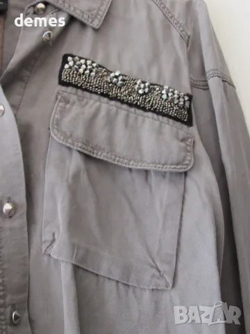 Дамска блуза цвят петрол Н&М размер 38, снимка 3 - Блузи с дълъг ръкав и пуловери - 48384483