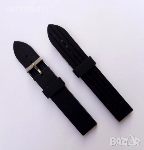 НОВА ЧЕРНА СИЛИКОНОВА ГУМЕНА КАИШКА ЗА ЧАСОВНИК.ЧЕРНИ СИЛИКОНОВИ ГУМЕНИ КАИШКИ ЗА ЧАСОВНИЦИ, снимка 11 - Каишки за часовници - 51613086