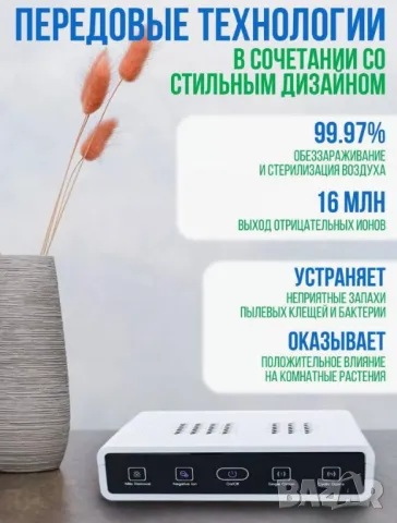 50m³/h Преносим Стерилизатор Отрицателни Йони Озон Дезинфекция Стерилизация на Въздуха За Здрав Сън, снимка 2 - Овлажнители и пречистватели за въздух - 48143019
