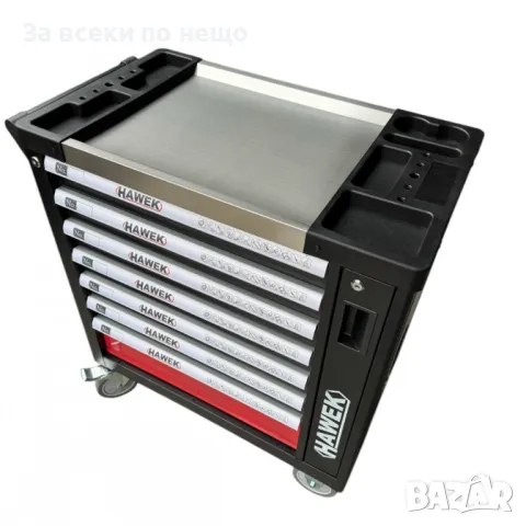 Празен шкаф за инструменти със 7 чекмеджета, метален плот и отделение за закачане на инструменти HAW, снимка 3 - Други инструменти - 50328409