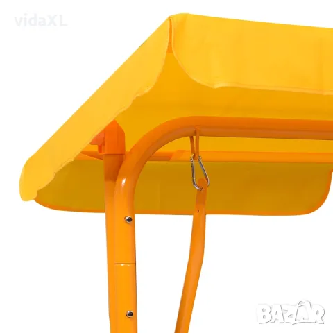 vidaXL Детска градинска люлка, жълта, 115x75x110 см, текстил, снимка 5 - Детски люлки - 56147652