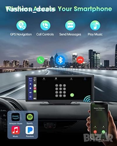 Нова Безжична автомобилна стерео уредба за Apple CarPlay Android Auto с резервна камера, снимка 8 - Аксесоари и консумативи - 42427579