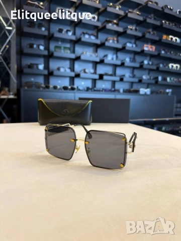 очила с черен обикновен калъф и Ув защита Gucci off white