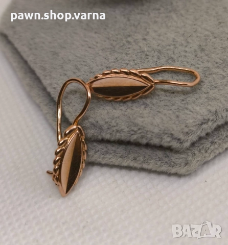 Златни обеци – съветско злато, проба 583, 14 карата