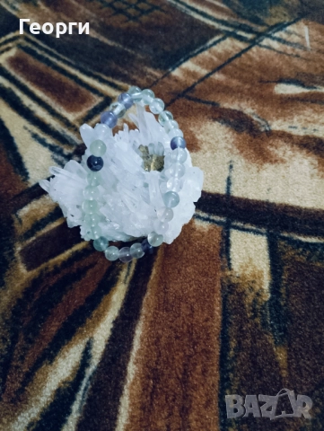 Естествена гривна от Флуорит, снимка 3 - Гривни - 52095816