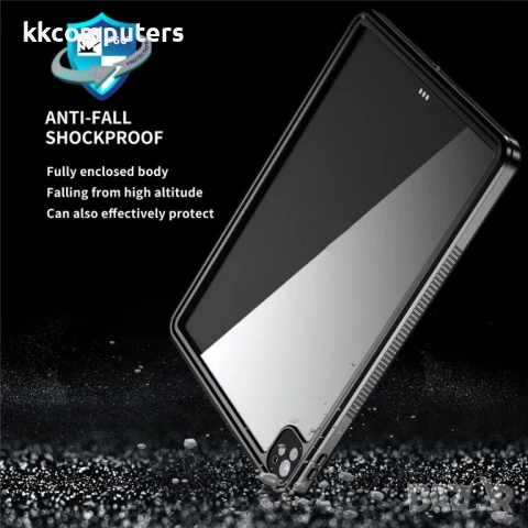 iPad Pro 12.9-инча (2021) REDPEPPER Водоустойчив / Удароустойчив Калъф + Скрийн Протектор – Черен, I, снимка 3 - Калъфи, кейсове - 50797601