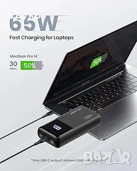 Преносимо зарядно устройство INIU, 65W бързо зареждане Power Bank 25000mAh, снимка 2 - Друга електроника - 48044776