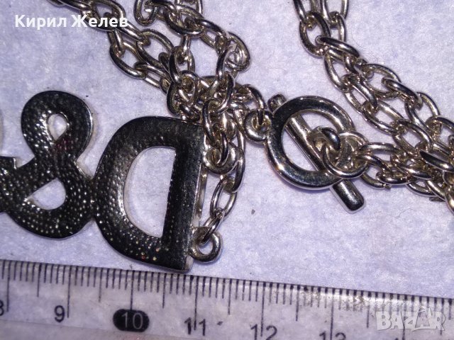 D&G ЕФЕКТНО ФЕШЪН АРТ КОЛИЕ - БЛАГОРОДНА СТОМАНА с БЯЛА ПОЗЛАТА и БЛЕСТЯЩИ ФАСЕТИРАНИ КРИСТАЛИ 70891, снимка 15 - Колиета, медальони, синджири - 41681666