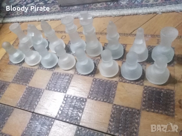 стар стъклен шах , снимка 3 - Антикварни и старинни предмети - 51882395