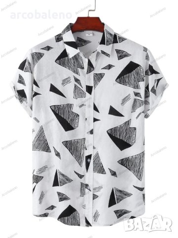 Мъжка памучна ежедневна риза с къс ръкав в плътен цвят, 10цвята , снимка 7 - Ризи - 41211154