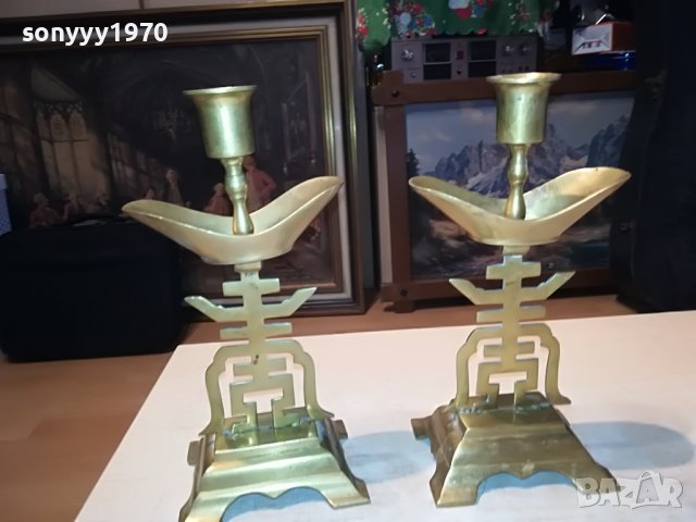 MADE IN HONG KONG-МЕД/МЕСИНГ-ВНОС FRANCE 1911222055, снимка 3 - Антикварни и старинни предмети - 38728488