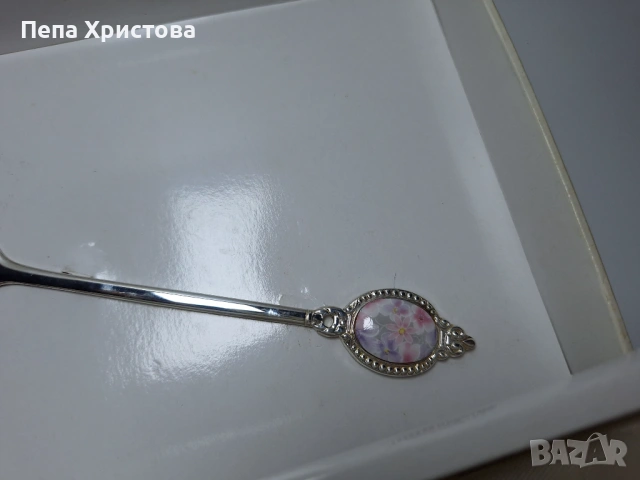 Комплект от посребрени прибори за чай и торта, снимка 7 - Прибори за хранене, готвене и сервиране - 53753037