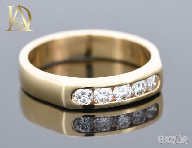 Нов Златен Пръстен с 0.45кт Естествени Брилянти , снимка 4 - Пръстени - 40375675