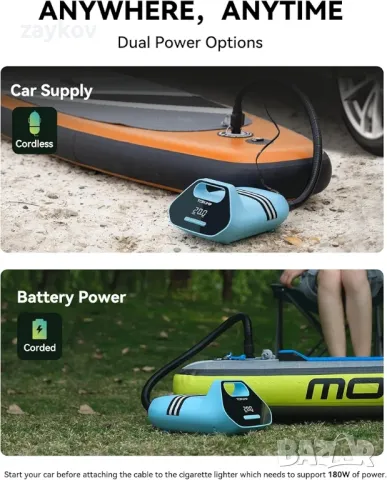 TOPUMP 7800 mAh SUP помпа Електрическа батерия TPS300, 20 PSI , снимка 6 - Друга електроника - 47425846