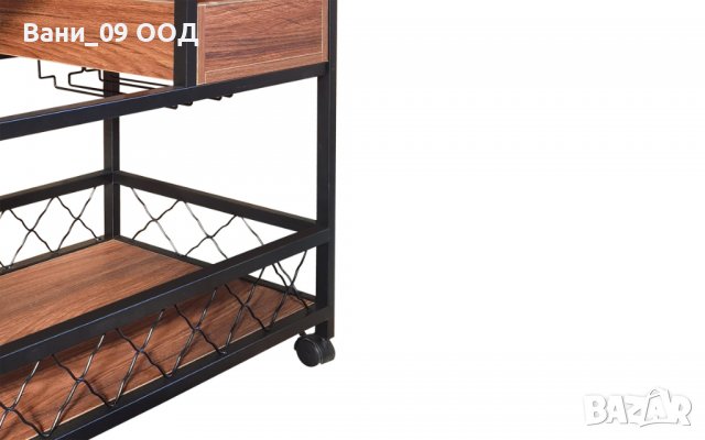 Сервизна количка с място за бутилки, снимка 4 - Маси - 39607281