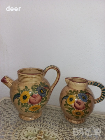 Ръчно нарисувани керамични кани, снимка 8 - Вази - 44712949