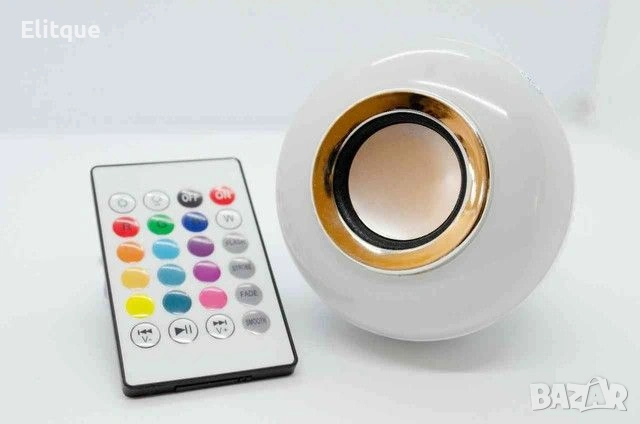Цветна LED крушка с дистанционно управление – 16 цвята