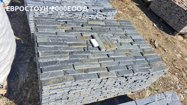 Черен гнайс графит оформен дялан 5см, снимка 3 - Облицовки - 51602563