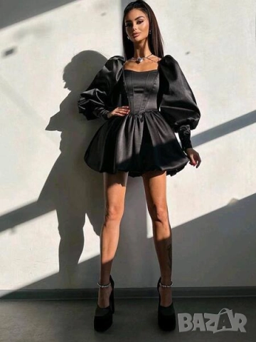 сатенени рокли, снимка 5 - Рокли - 52092899