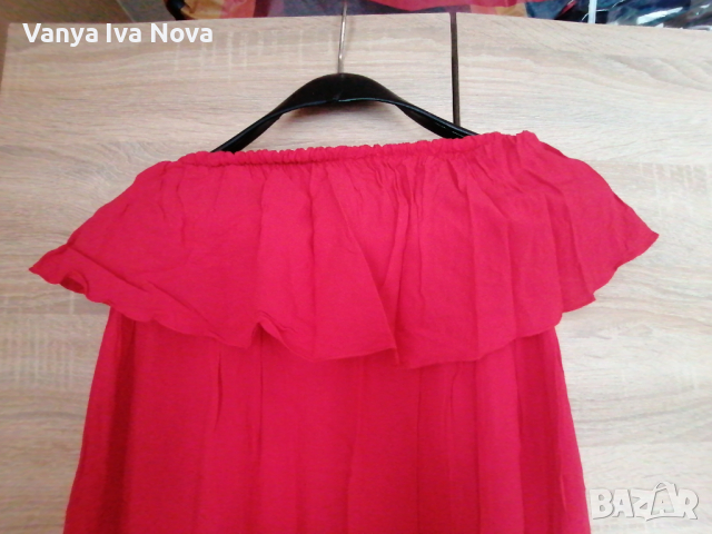 Calzedonia дълга червена рокля, снимка 8 - Рокли - 36375700