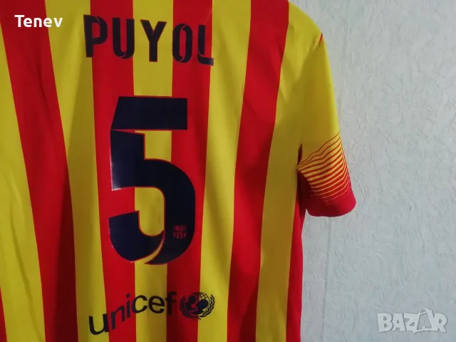 Barcelona Puyol Nike 2013-2014 оригинална фланелка тениска Барселона Пуйол екип , снимка 3 - Тениски - 56153009