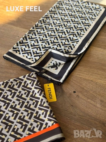 Дамски Шалове - Коприна ⚜️ FENDI , снимка 2 - Шалове - 53021459