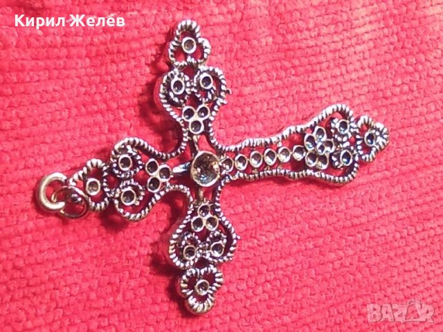 СРЕБРИСТ ФИЛИГРАНЕН ТИП КРЪСТ ГОЛЯМ 87133, снимка 3 - Колиета, медальони, синджири - 29563969