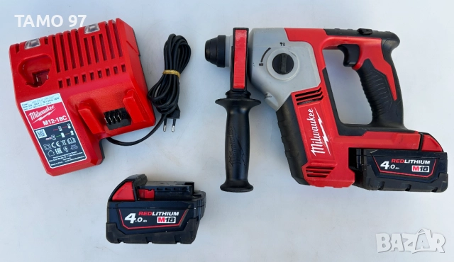 Milwaukee M18 BH - Акумулаторен перфоратор 2x18V 4.0Ah отличен!, снимка 2 - Перфоратори - 52972182