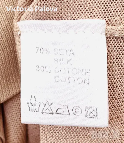 Лукс BRUNO MANETTI  Италия жилетка коприна ( 70%) и памук, снимка 10 - Жилетки - 49792271