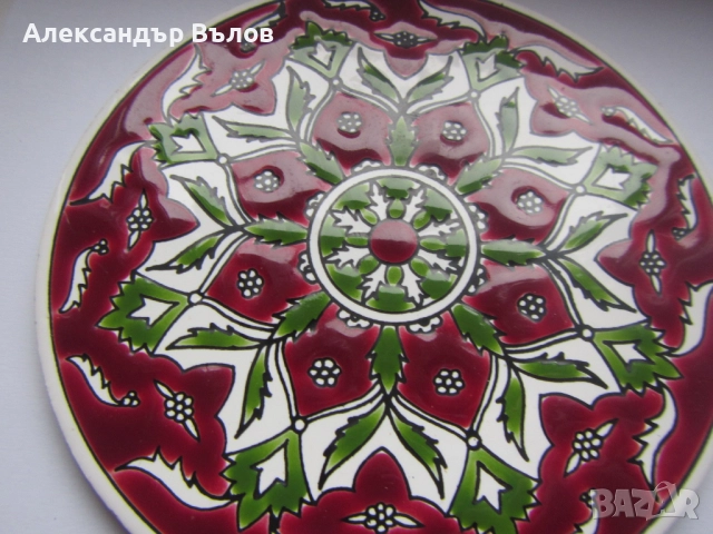 Две стари подложки за чаши или декорация за стена Pandora Ceramic ръчно направени гръцки, снимка 6 - Колекции - 51848070