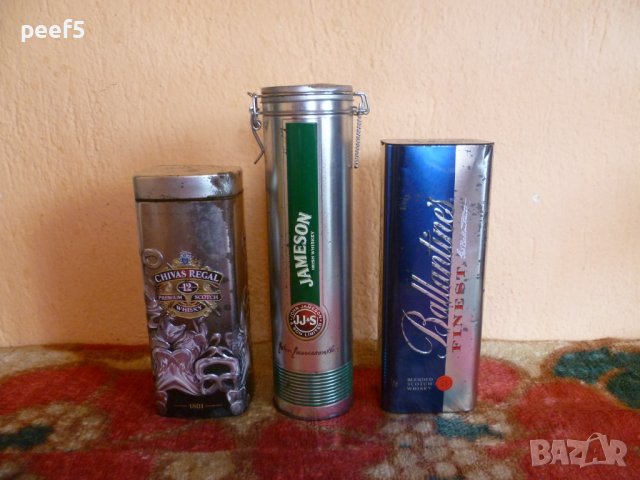 Метални кутии от уиски , снимка 2 - Декорация за дома - 42157318