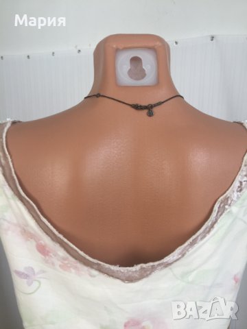 Медно Бутиково Декоративно Колие с цвете камъни мъниста меден цвят, снимка 10 - Колиета, медальони, синджири - 42329327