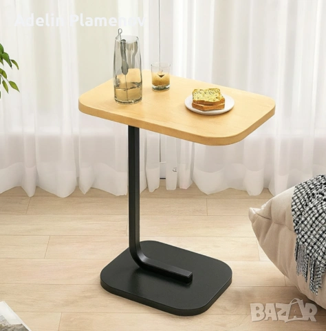 Многофункционална C-образна масичка за кафе, за хол и спалня, снимка 6 - Маси - 53296809