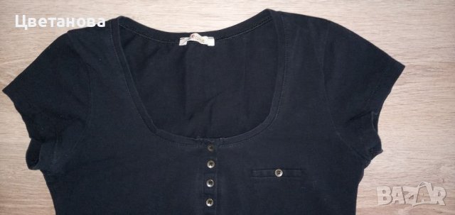 Черни блузки р-р 36, снимка 5 - Тениски - 40603737