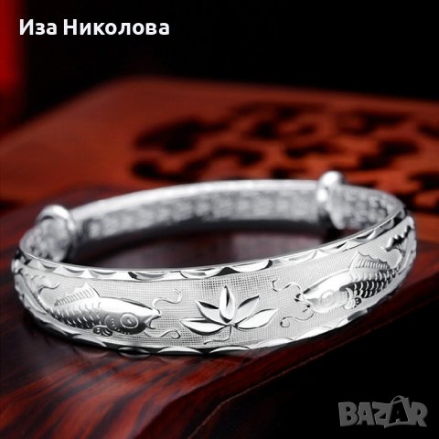 Солидна сребърна гривна, снимка 2 - Гривни - 41906845